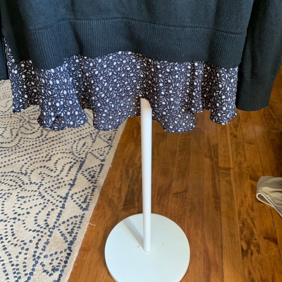 Ann Taylor Loft peekaboo sweater with bottom blouse details. Worn twice. - Picture 3 of 5